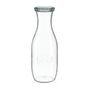 Weck Glazen Karaf 1000 ml Set van 4 Glazen Weck sapfles van 1 liter in een set van 4