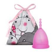 Ladycup Ladycup Menstruatiecup Pink Hippo Large Menstruatiecup van medische silicone met tasje
