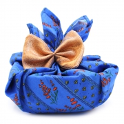 KUFU Herbruikbaar Cadeaupapier - Blauw Wasbaar cadeaupapier van gerecycleerd textiel