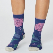 Thought Chaussettes Bambou - Grand Floral Ocean Blue