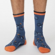 Thought Bamboe Sokken - Ciclista Denim Blue Comfortabele sokken van bamboe en bio-katoen